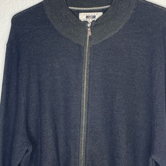 Joseph Abboud sweater wool blend sz 3XLT full zip Men's Deep blue - Picture 2 of 9